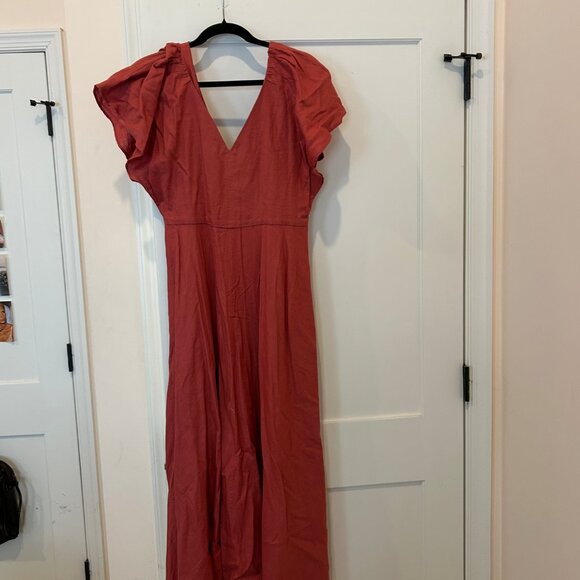 Ann Taylor Linen Blend Flutter Flare Dress - Picture 3 of 3